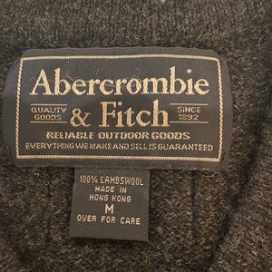 Abercrombie & Fitch dark gray lambswool sweater vest